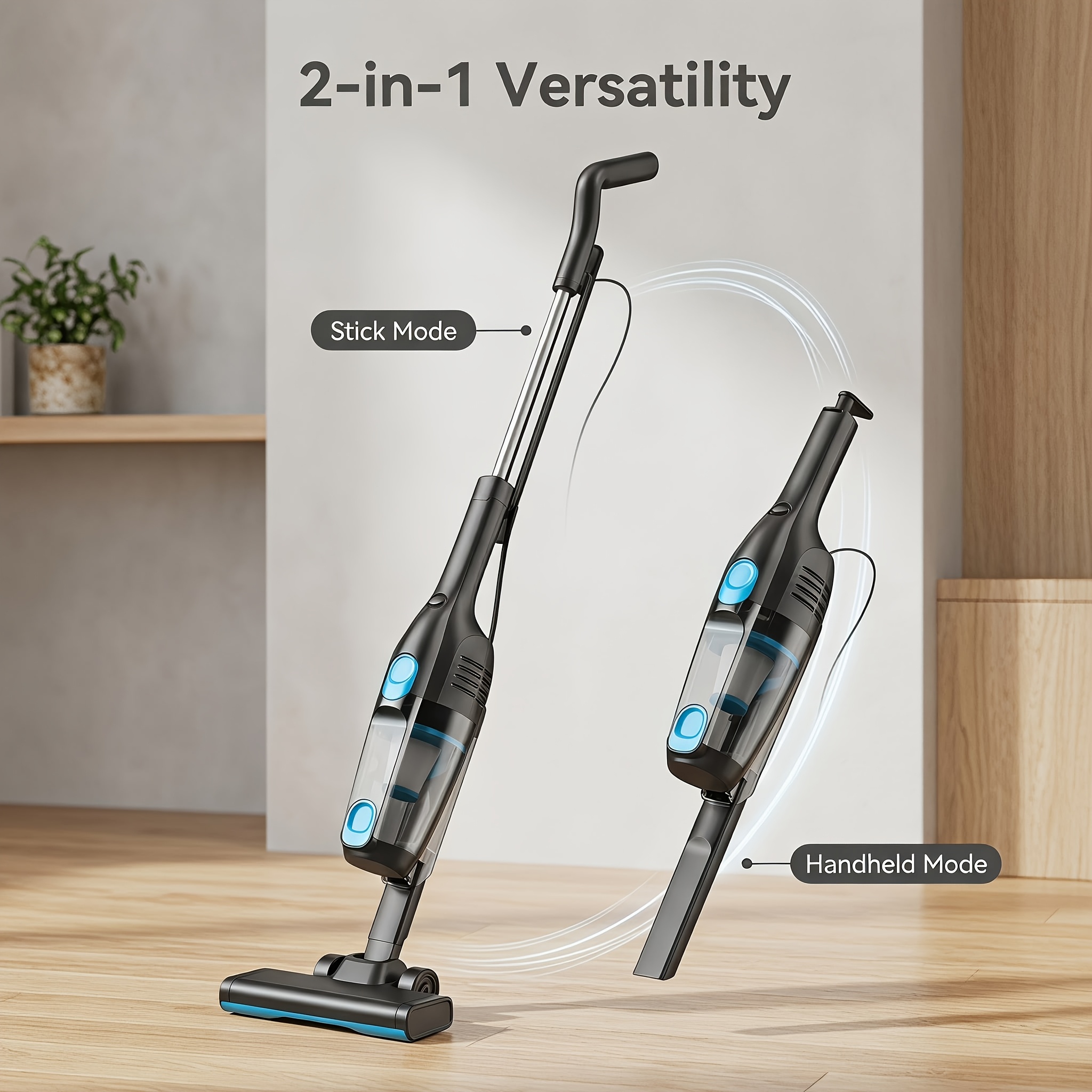 TEMU Inse Corded Stick Vacuum Cleaner, Powerful Suction With Lightweight Design And Hepa Filter, Multi-surface For Carpet, Hardwood, Tile And Pet
