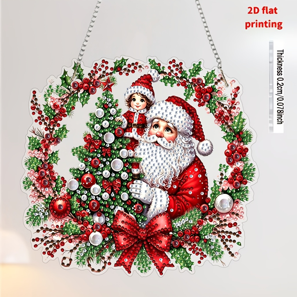 TEMU 2D Flachdruck Acryl 5D Diamant Malerei Set, Unregelmäßig Geformte Kristalle, Anfängerfreundliches Acryl Mosaik Bastelset, Halloween und