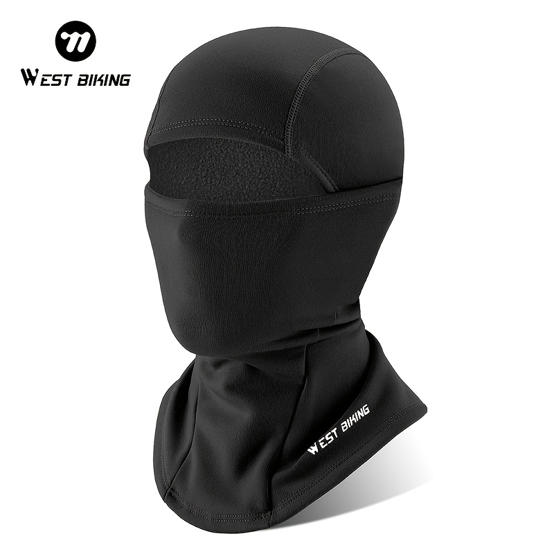 

West Biking Balaclava Ski Mask, Insulated Headgear, Winter Outdoor Cycling Hat, Polyester/spandex/polyamide , Machine Washable, Christmas Gift, Uncharged - Black