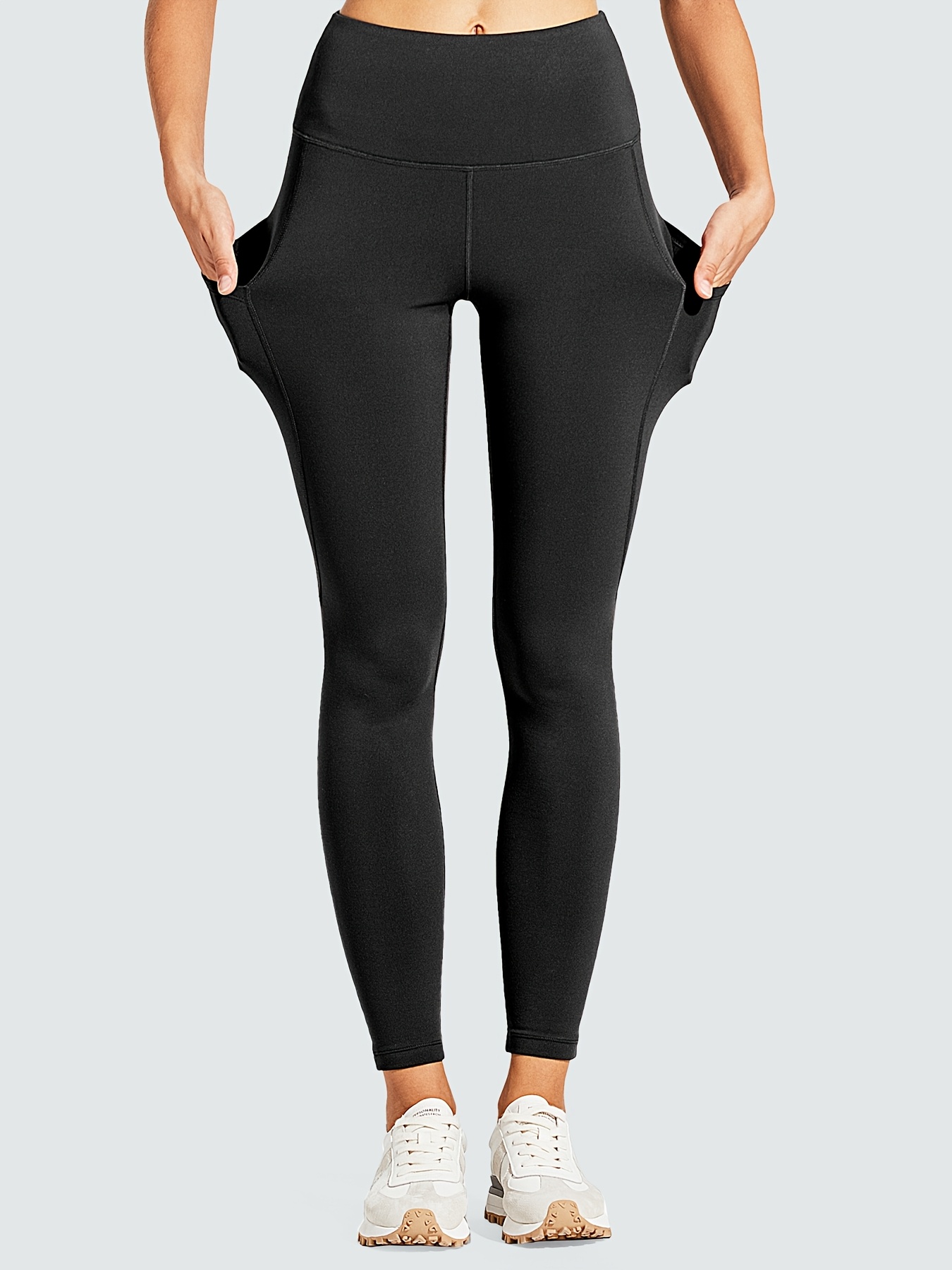 women's fleece-lined high-waisted yoga leggings thermal