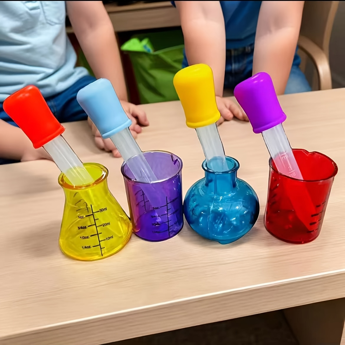 colored measuring cup colored dropper educational mini measuring cup teaching aid plastic science experiment sensory diy