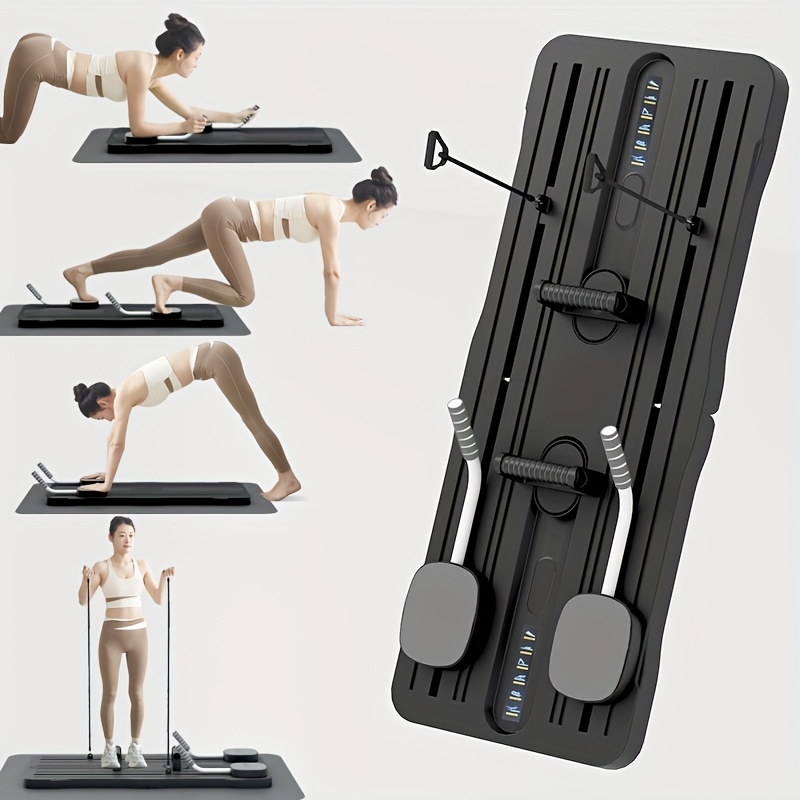 TEMU Foldable Portable Board And Reformer Kit | Fitness For Women Reformer With | (purple, Green, Black)