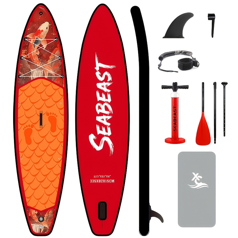325cm Inflatable Paddle Board Stand Up Paddleboard Surf Sup With Adjustable Paddle Pump Travel Backpack Sea