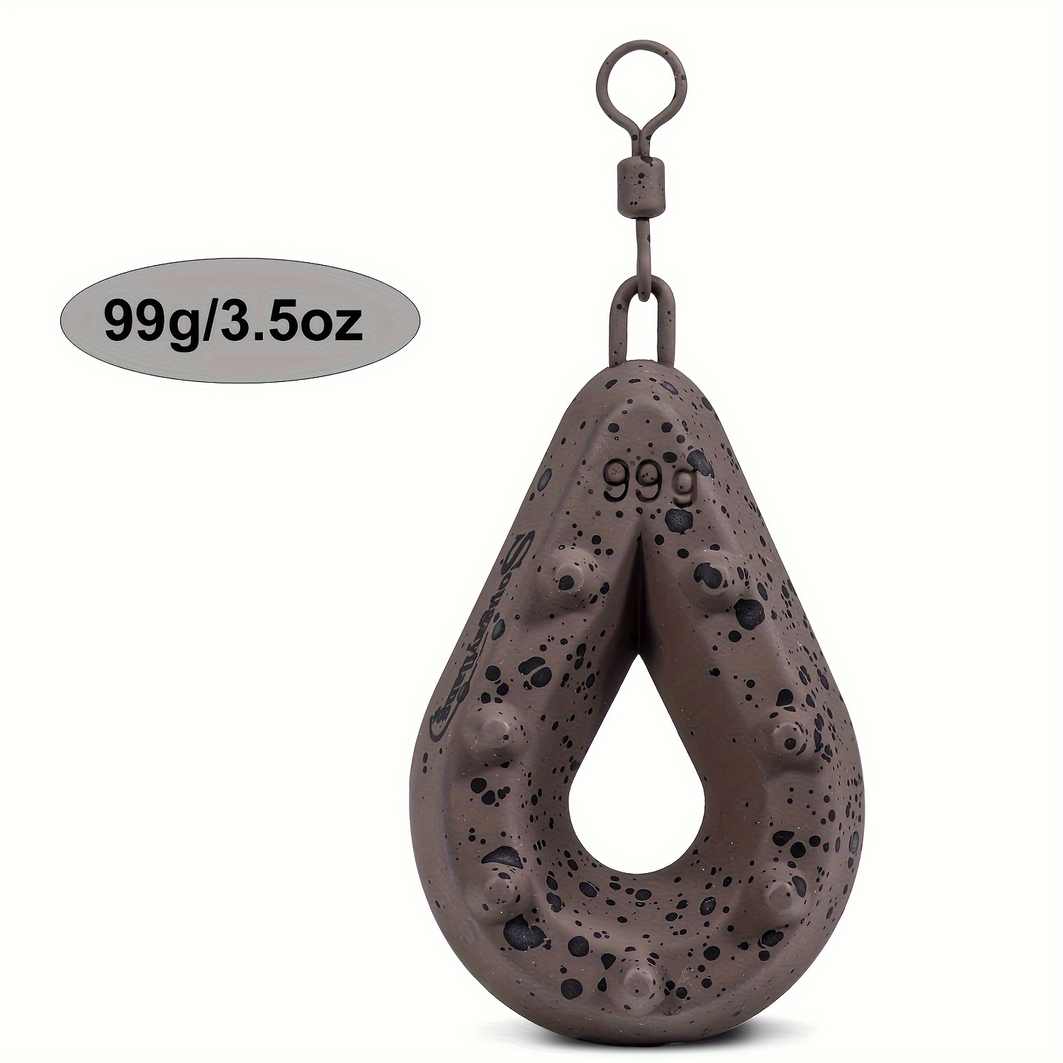 Image of 5pcs Sougayilang Fishing Lead Weights, Teardrop Shape With Coated Surface, Hollow Carp Weights Release , Fits Any Clip, Valentine's Day Fishing Accessories