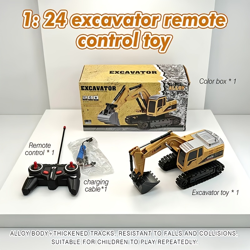 TEMU Alloy Mini Construction Truck Models, Excavator Bulldozer Loader Digging Machine, Single / 2-pack , Realistic Engineering Vehicle For Play And