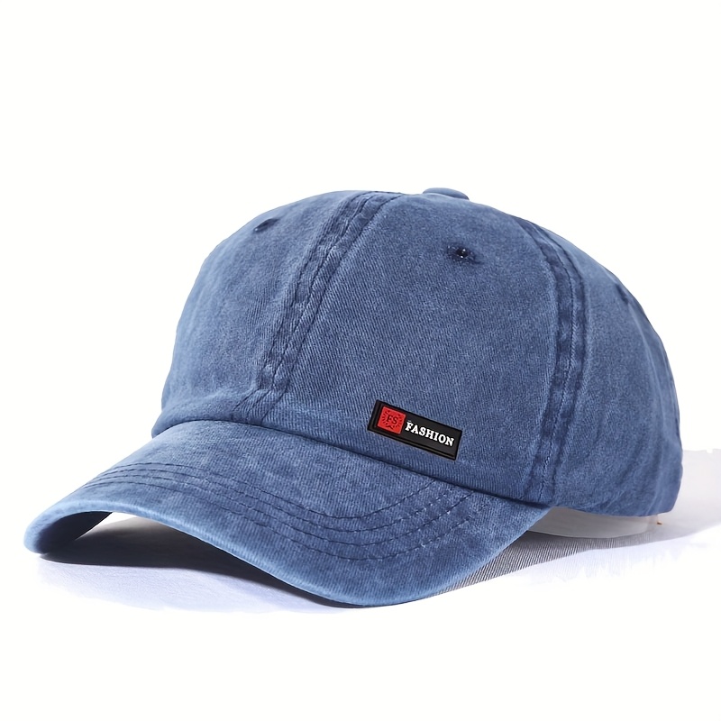 E-shop Vintage-Baseballkappe für Herren, gewaschene Schnabelmütze mit Used-Look, lässiger Sonnenhut für Damen, modische vielseitige Cricket-Kappe