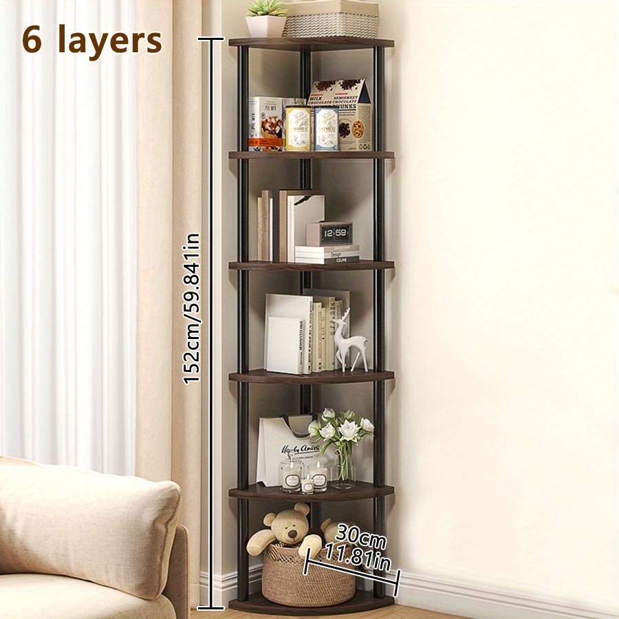 TEMU Wall Corner Shelf Practical Shelf Easy Living Room Study Room Bedroom Kitchen Storage Shelf Floor Standing Flower Pot Rack, Standing Shelf,