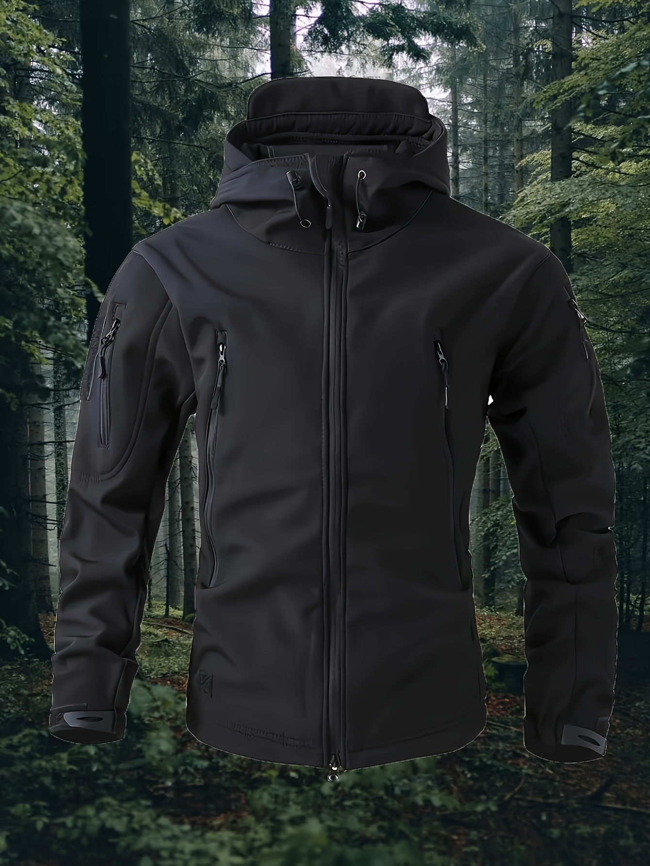 herren leichte softshell kapuzenjacke – winddichte kapuze Temu - Main Image