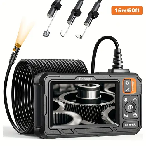 borescope endoscope camera with light ip67 endoscope 1080p hd inspection camera borescope camera with light snake camera 50ft endoscope camera gadgets for men 4 3