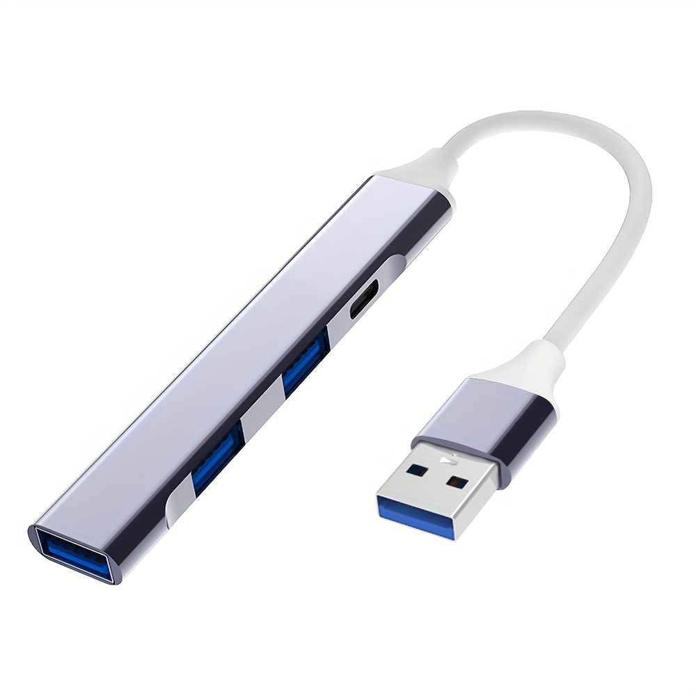 TEMU Adaptador de Hubs Multifuncional HOVEYO USB 3.0 Tipo C, Design Ultrafino 4- com Transferência USB-C para USB de Velocidade, Compatível com ,