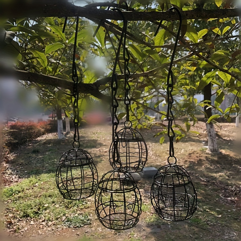 1pc Iron Alloy Hanging Bird Feeder, Outdoor Pet Bird Supplies For Hummingbirds And Garden , Spring Seasonal Feeding Station, Bird Feeders For Outside