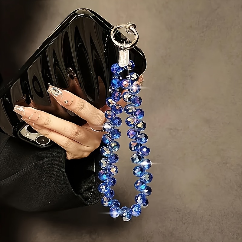 

Luxurious Beaded Keychain With Clasp, Multi-use For Phone, Bag, Elegant Accents, Electronic Accessories, Phone Charm, Decorative Accessory