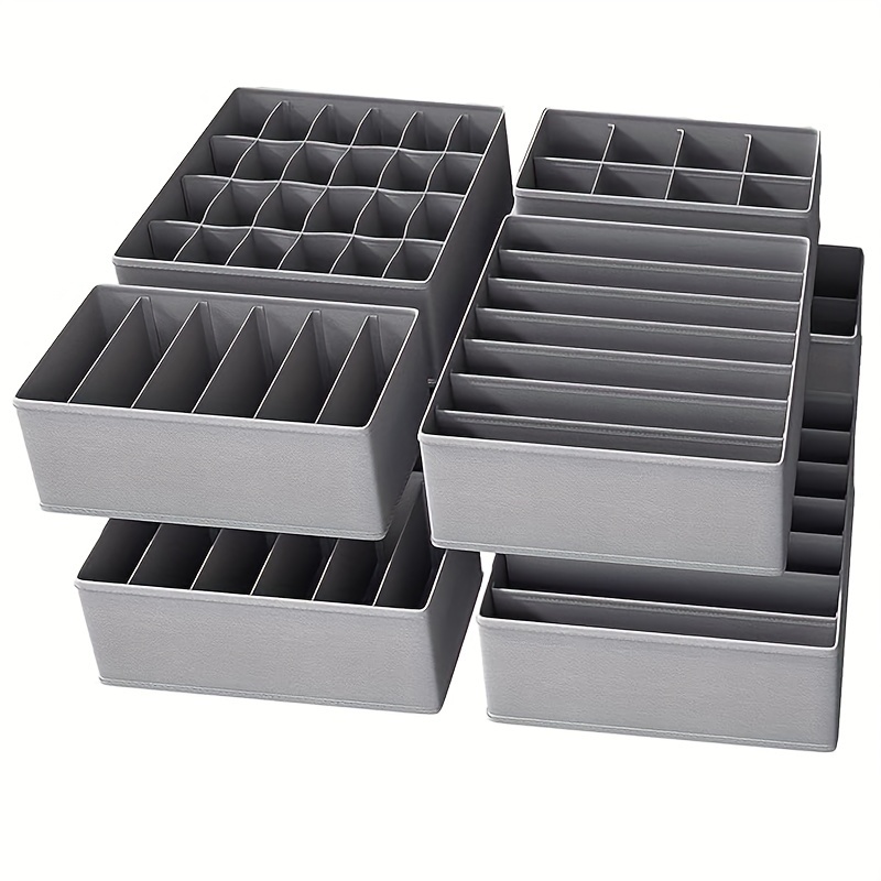 

Drawer Organizer Set - 4/8pcs Multi-compartment Storage Boxes For Undergarments, Socks, And Clothes - Non-woven Fabric Divider Bins For , Storage Bins For , Baskets, Bins & Containers For