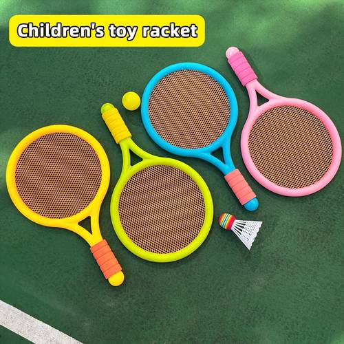 outdoor leisure sports family interactive game competition badminton tennis racket educational toys coordination color