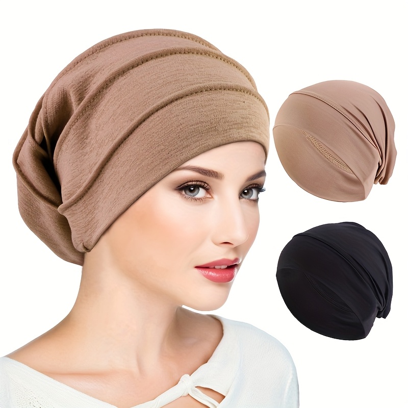 3pcs Set, Thickened Hooded Hat, Pagoda Hat, Hair Loss Hat, Sleeping Cap, Elastic Headscarf Hat, Base Small Hat