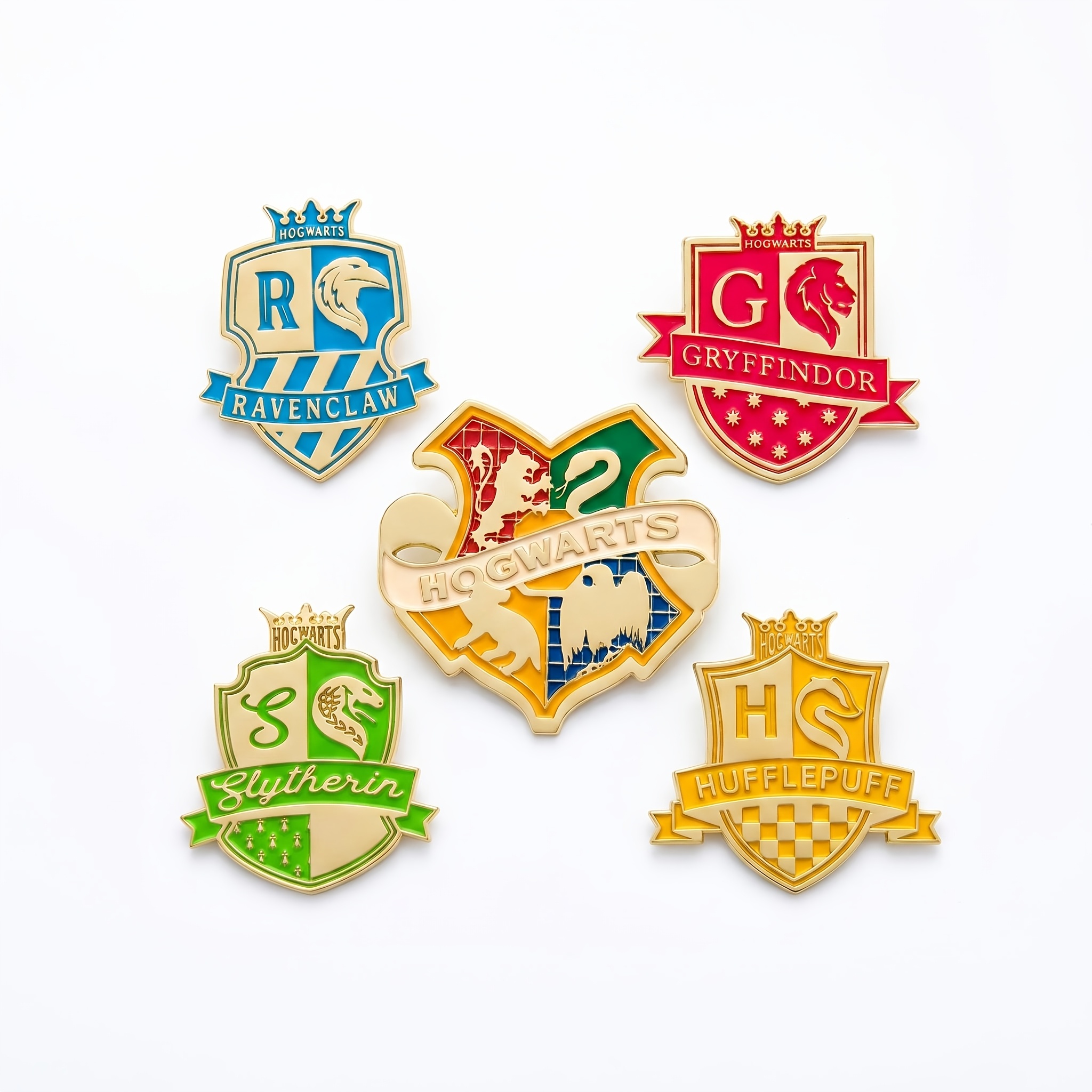 TEMU 5pcs/set Harry Potter Hogwarts School Enamel Pins Fashion Cute Decorative Pins Ornaments Lapel Bag Badges Gifts
