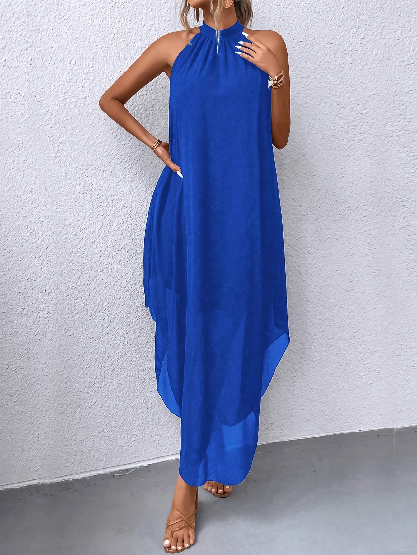 summer halter dresses sold on Temu United States