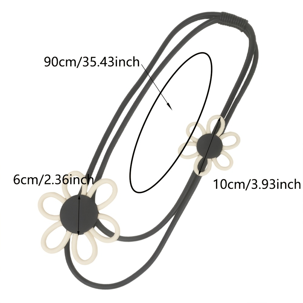 Women's Cute Small Flower Shape Pendant Necklace, Casual Jewelry