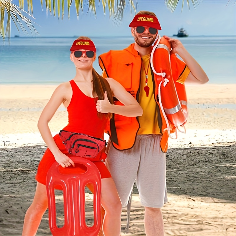 5pcs lifeguard costume set beach wear adjustable hat Temu Spain