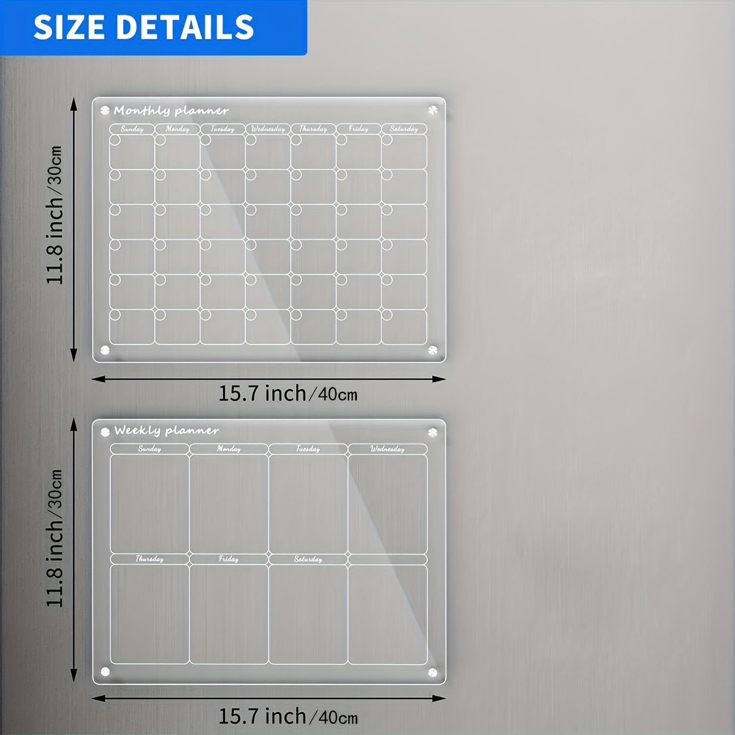 2 Pezzi Calendario Mensile E Settimanale Magnetico In - Temu Italy