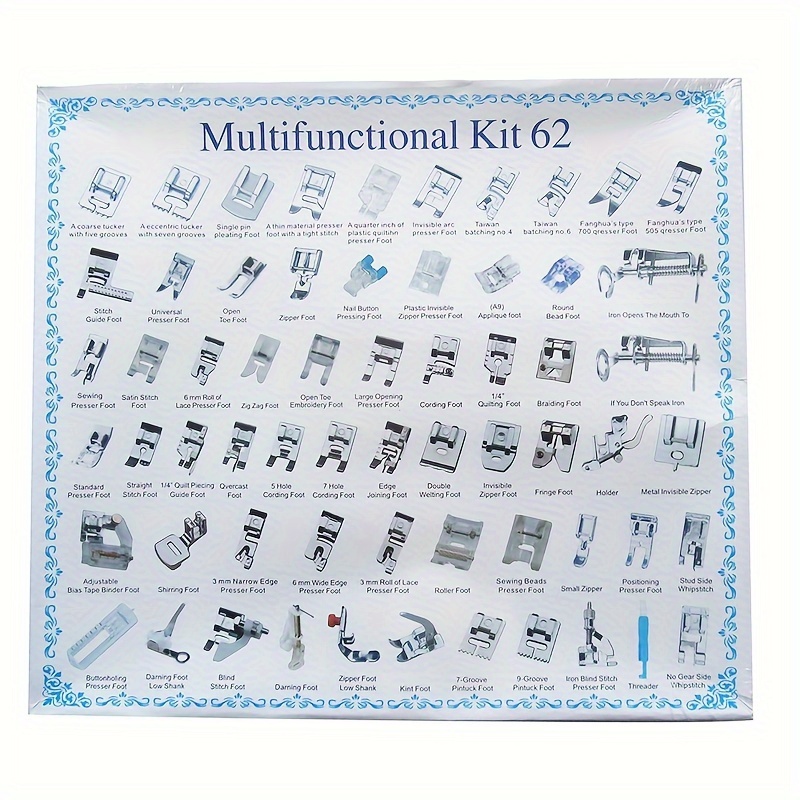 Image of 62pcs Simple Presser Foot Set