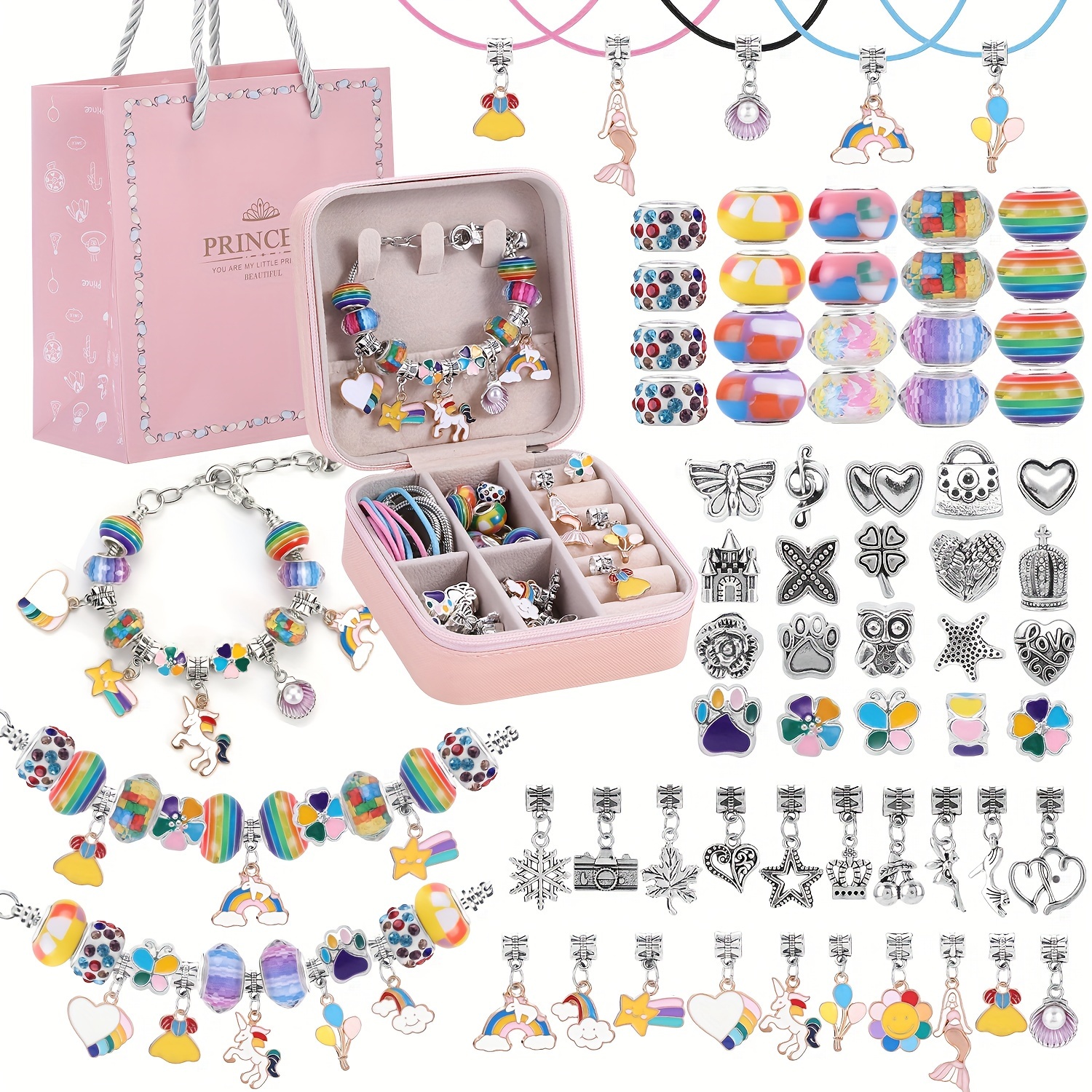 

Kit de de Bracelets 68 Pièces de & - de DIY Perles, Pendentifs & Boîte Organisatrice - , d' & Cadeaux des Fêtes