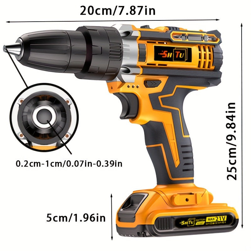 2025 Accu Lithium-Ion Klopboormachine & Schroevendraaier Set met Werklicht