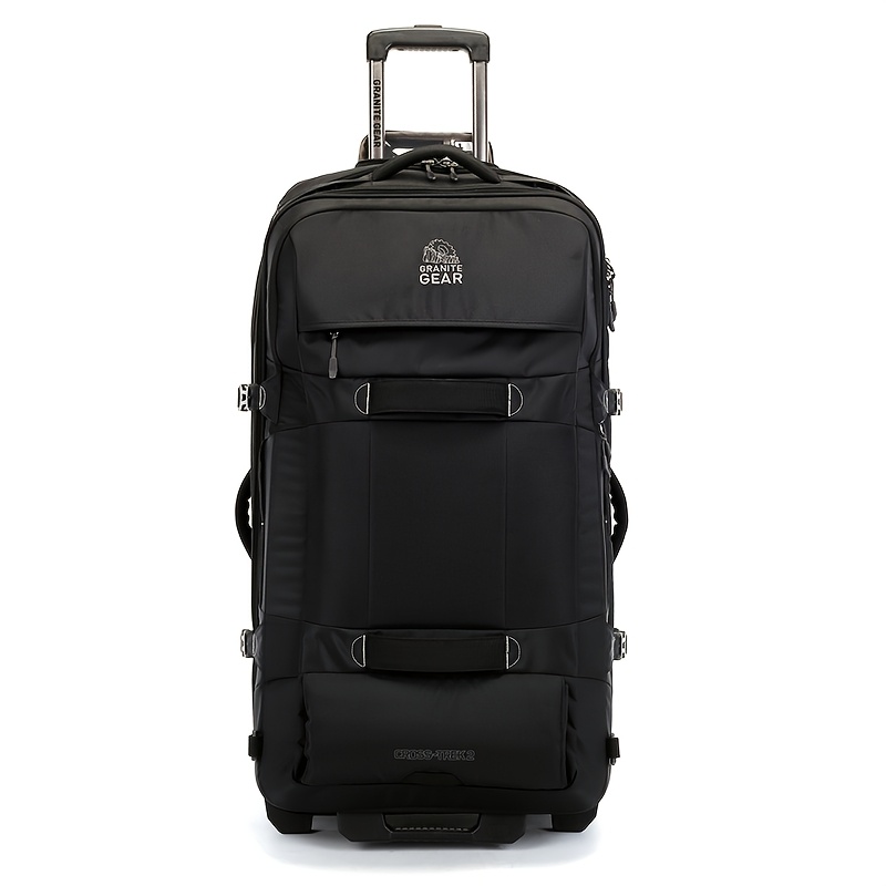 TEMU Travel Bag Luggage Bag 28-inch Wheeled Trolley Backpack, Dual-use Backpack And Pull-along Bag, Large Capacity For Business Travel, Outdoor