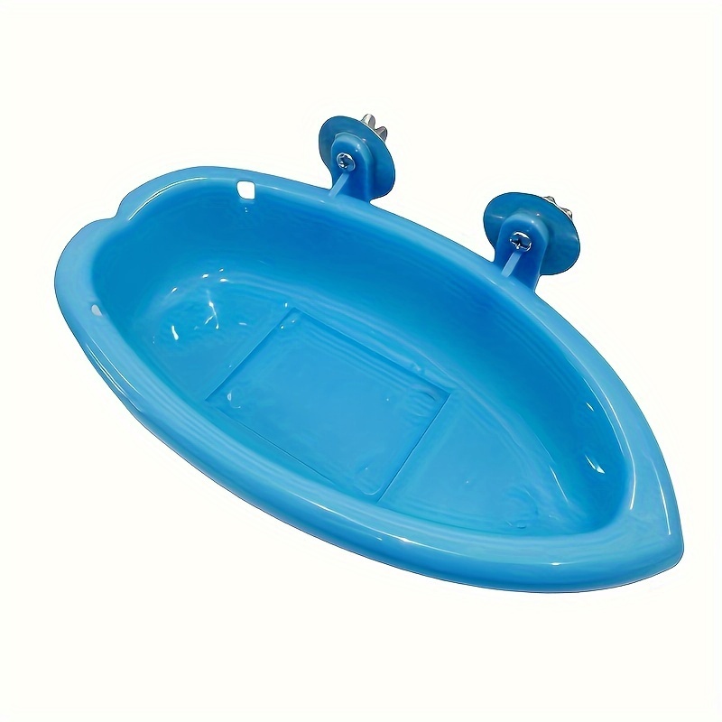 TEMU Pp Plastic Bird Bath Cage With Mirror - Ergonomic Shower Box For Small Parrots, Budgies & Lovebirds - Easy-to- Cage Accessories With Secure Latches & Ventilation Holes