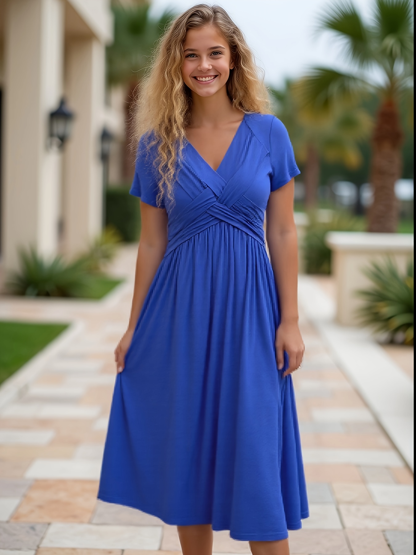 50s dress Vintage Inspired Summer with Sleeves Remember Jennifer Lopez's legendary atr_matchup-No Color:With Shawl Custom size dress will