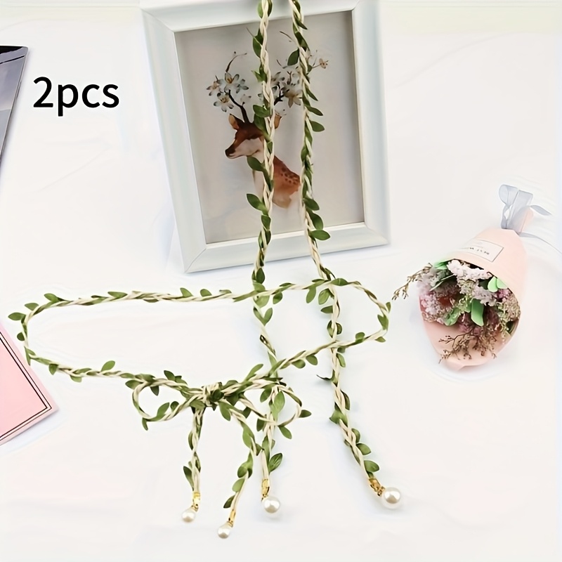 2pcs Knitted Leaf Curtain Tieback Curtain Holdback For Bedroom Living Room Home Decor