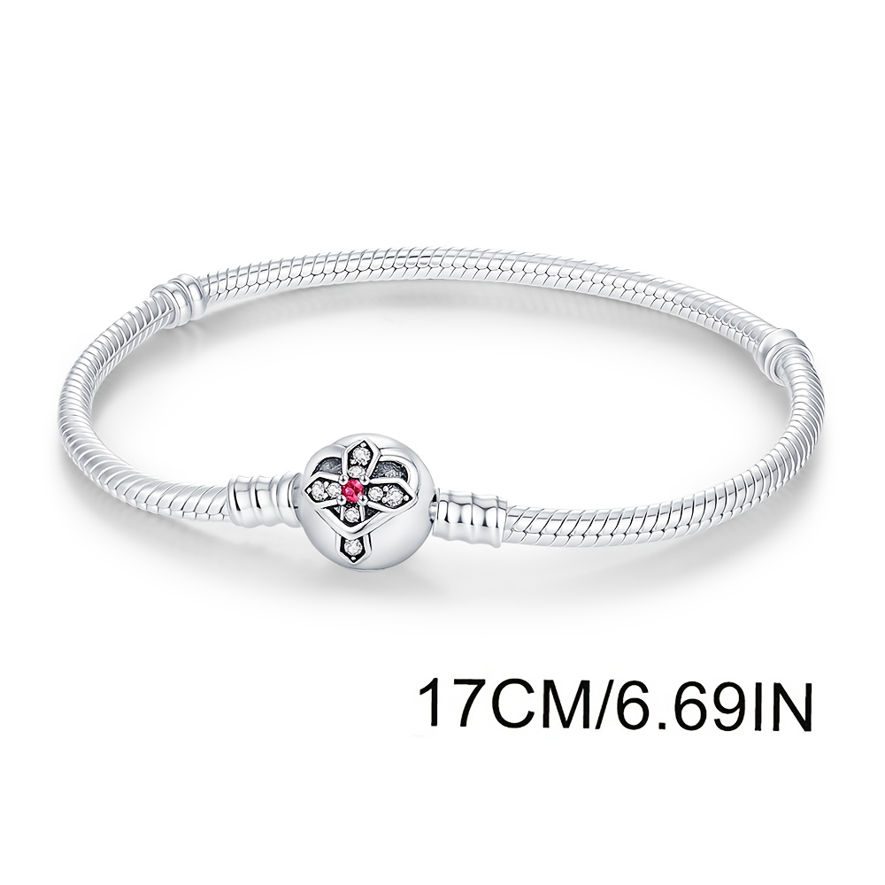 925 Silver-Plated Cross Bracelet, Simple Style Gift