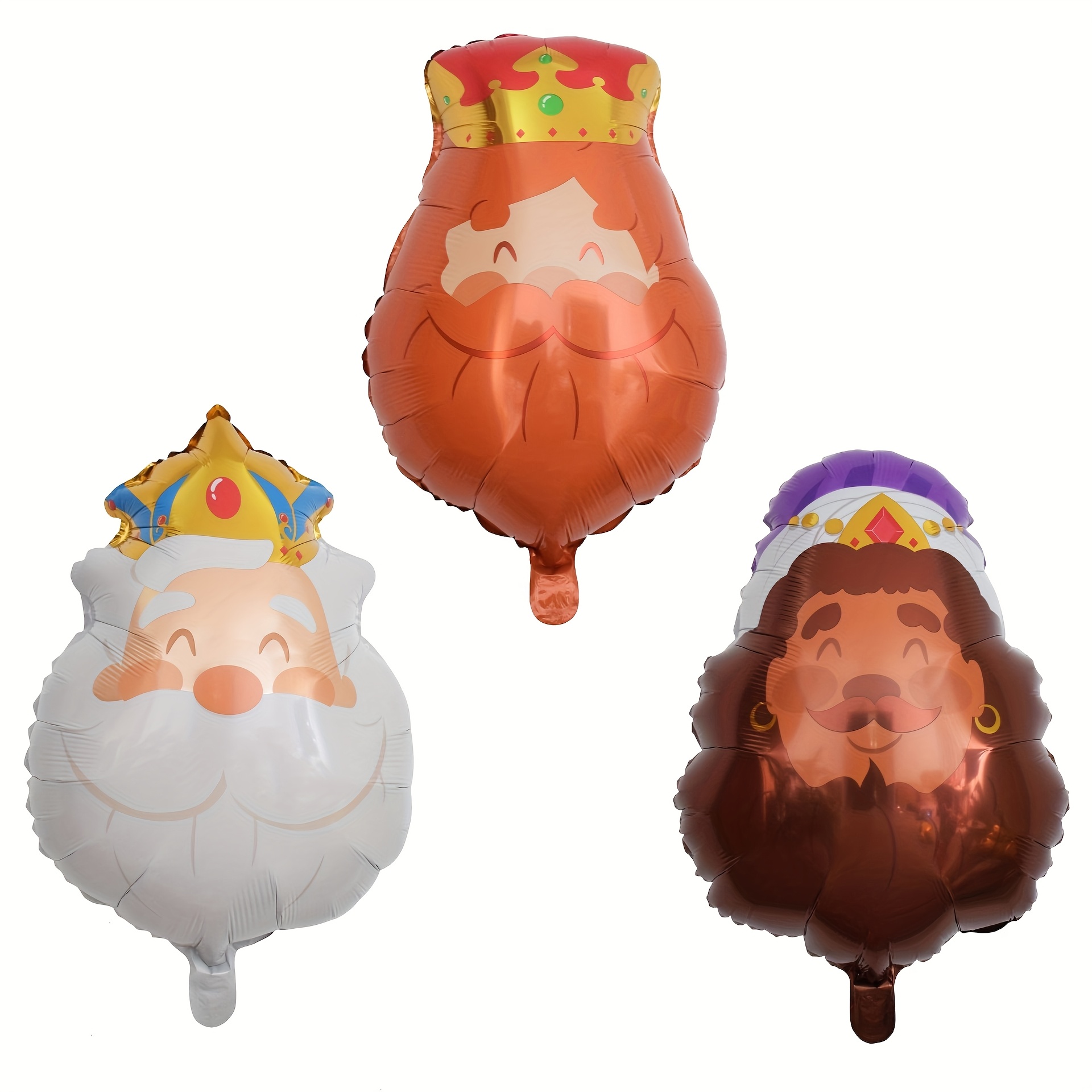 

3pcs Large , , And Figurine Party Balloons, Aluminum Foil Material, For Day Decorations, Suitable For Puerto , Spain, And Countries