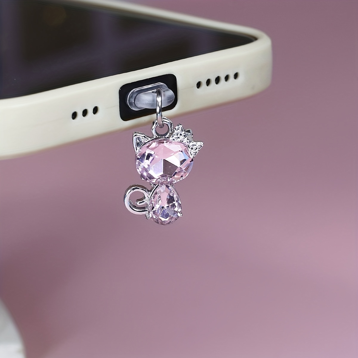 TEMU Tappo antipolvere per telefono a forma con di Zirconia, 1 pezzo, copripolvere in per porta USB-C, facile da installare, per porte di ricarica di