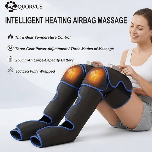 2pcs usb rechargeable full leg massager 3 intensities for calf and thigh portable muscle for home gym and office