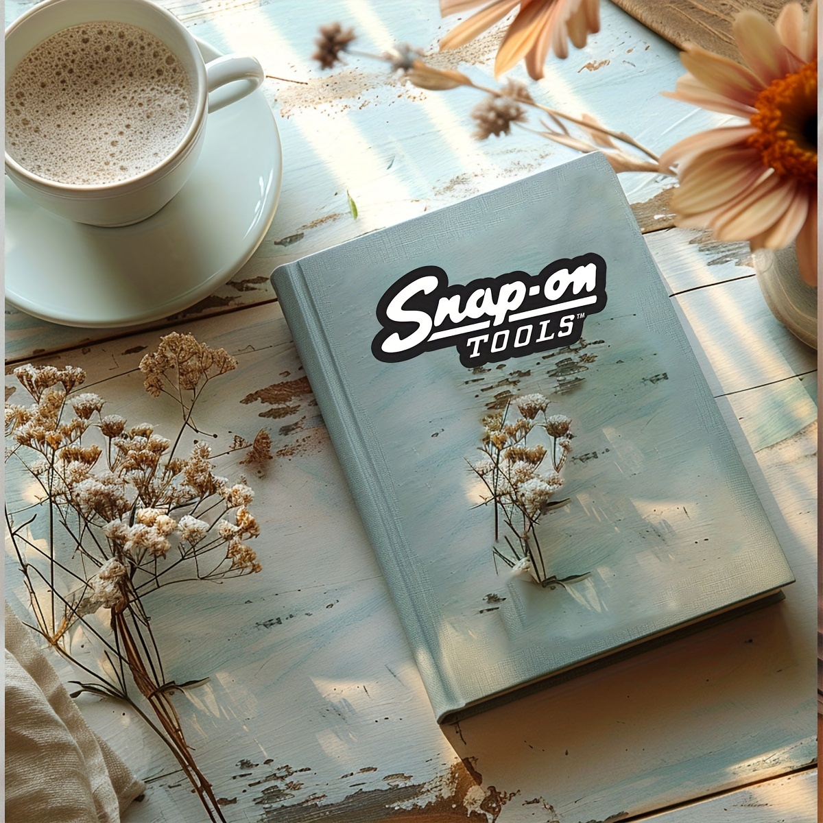 Books & Tea Vinyl Sticker, Laptop Decal
