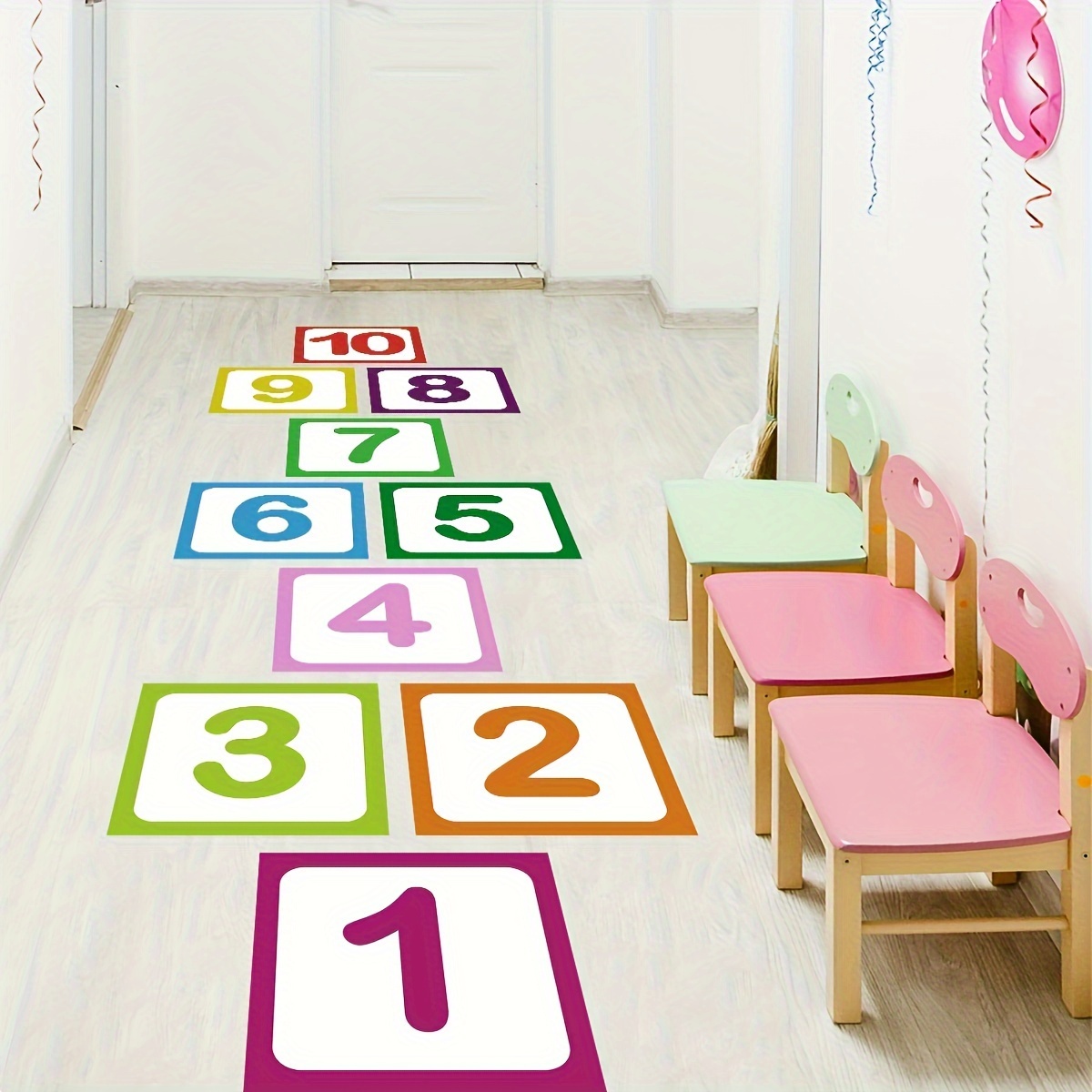 

10pcs Pattern -adhesive Removable Set, Educational Decals For Kindergarten, ,