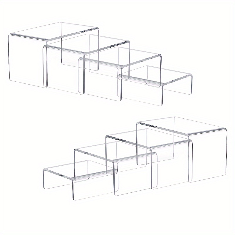 

4/8 Transparent Acrylic Display Stands, Clear Acrylic Display Racks, Decorative Stands For Holiday Parties And Wedding Tables.