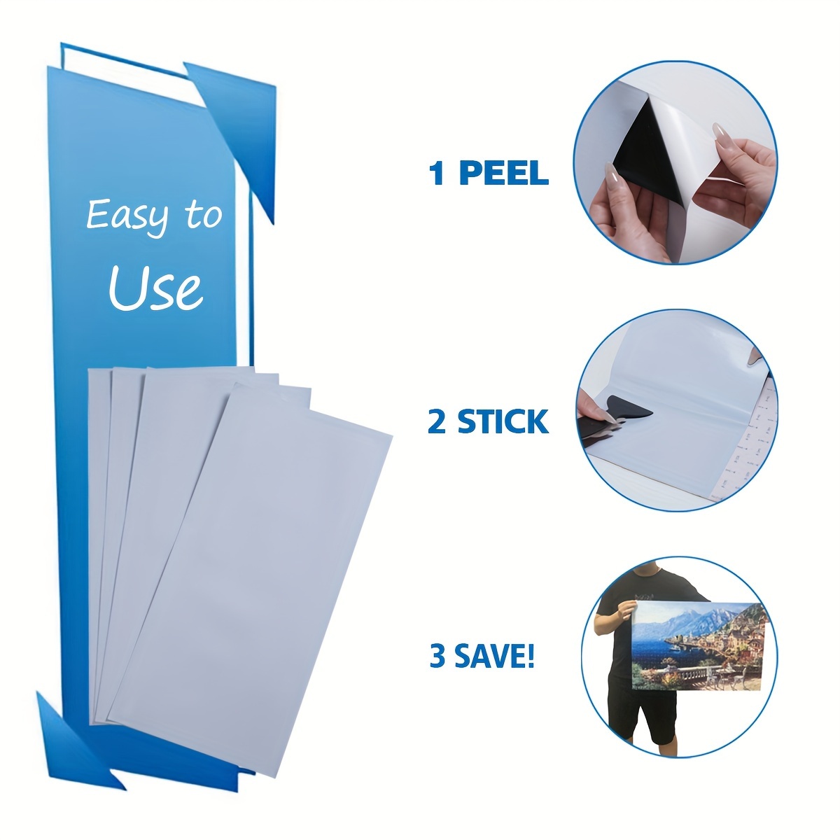 

60sheets Puzzle Saver Sheets, Preserve 10 × 1000 Puzzle Saver Peel And Stick, Puzzle Sticker Sheets & No Mess, Puzzle Glue Sheets And Frame To Preserve Your Finished 2000, 1000, 500 Puzzle