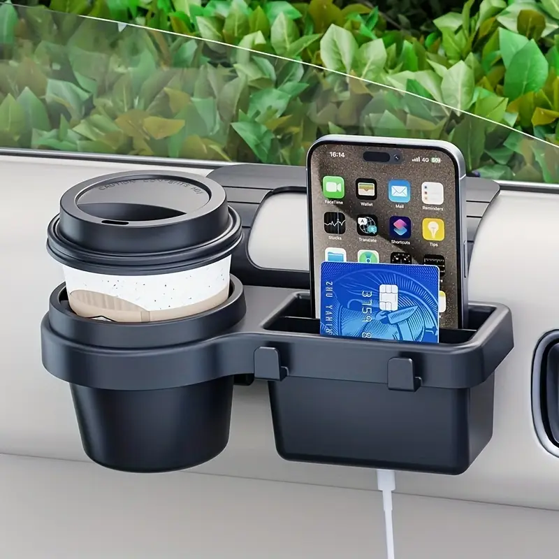 car multi functional mobile phone storage box car key storage window and door clutter water cup holder window storage holder car cup holder window cup holder hanging car door side window cup holder with storage and organization tray Product details 2