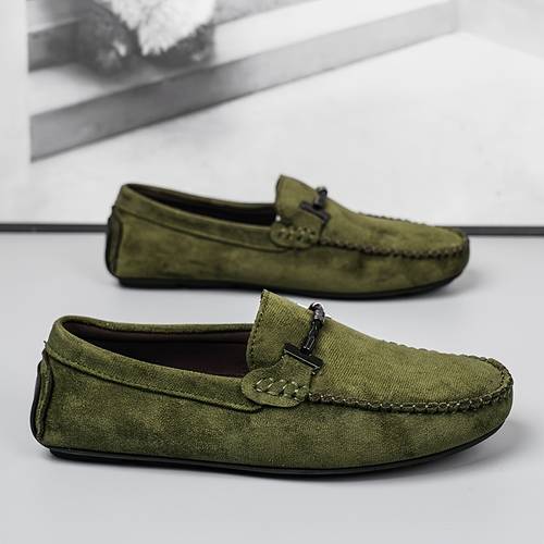 mens slip on loafers mens flat shoes flat sole shoes wear resistant and slip resistant moccasins mens casual shoes mens footwear quality
