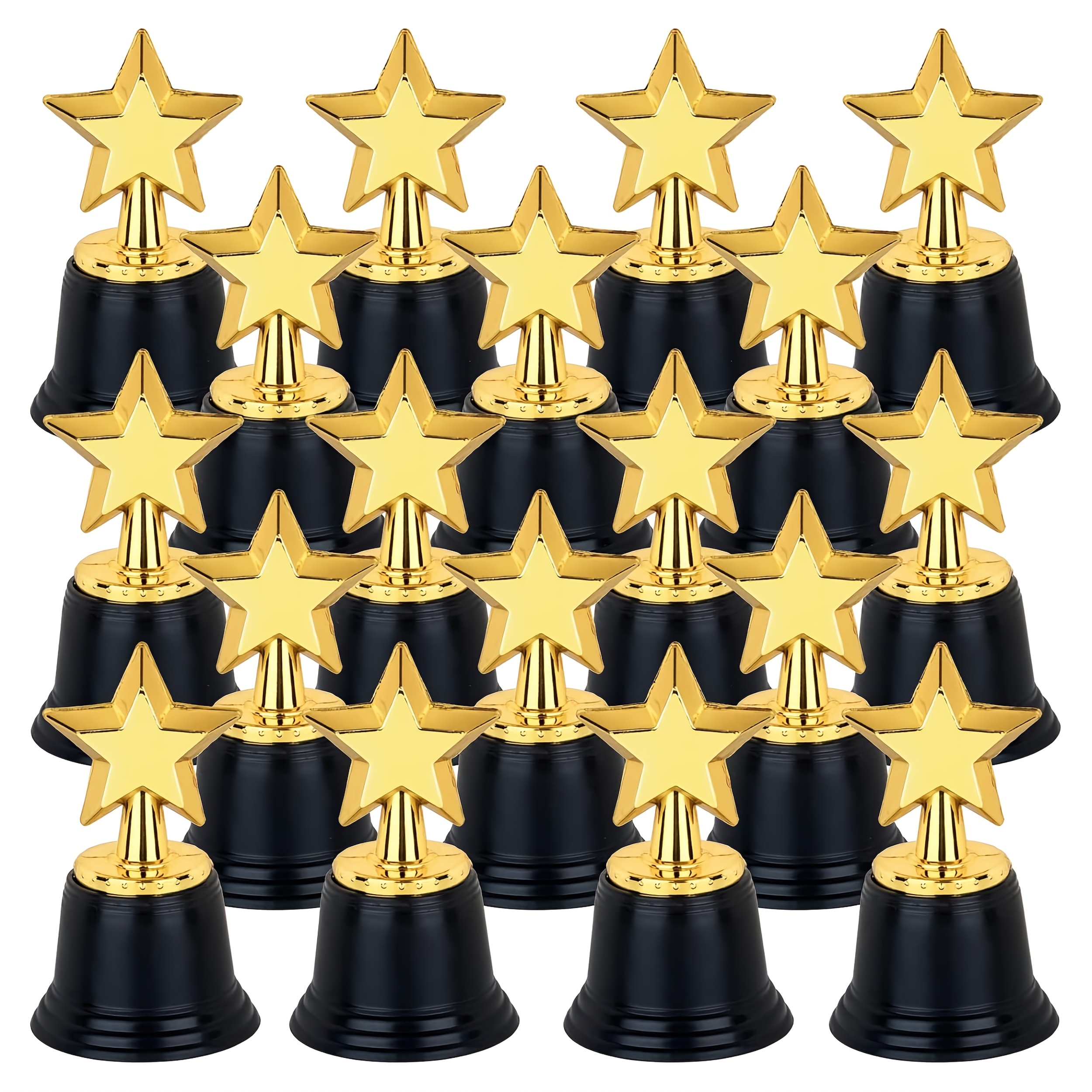 E-shop 18 Stück Mini-Goldene Stern-Trophäen – für Halloween-Partygeschenke, Goodie-Bags und Sportwettbewerbe