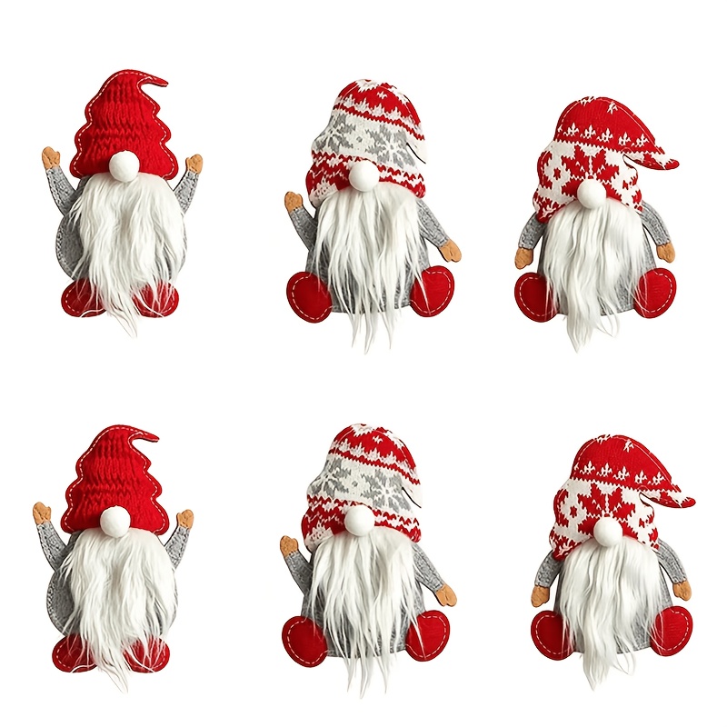 TEMU 6pcs Set/christmas Red Santa Claus Cutlery Pouch, Gnome-shaped Cutlery Set, Table Decoration, Christmas Gift Set, Restaurant Decor, Utensil