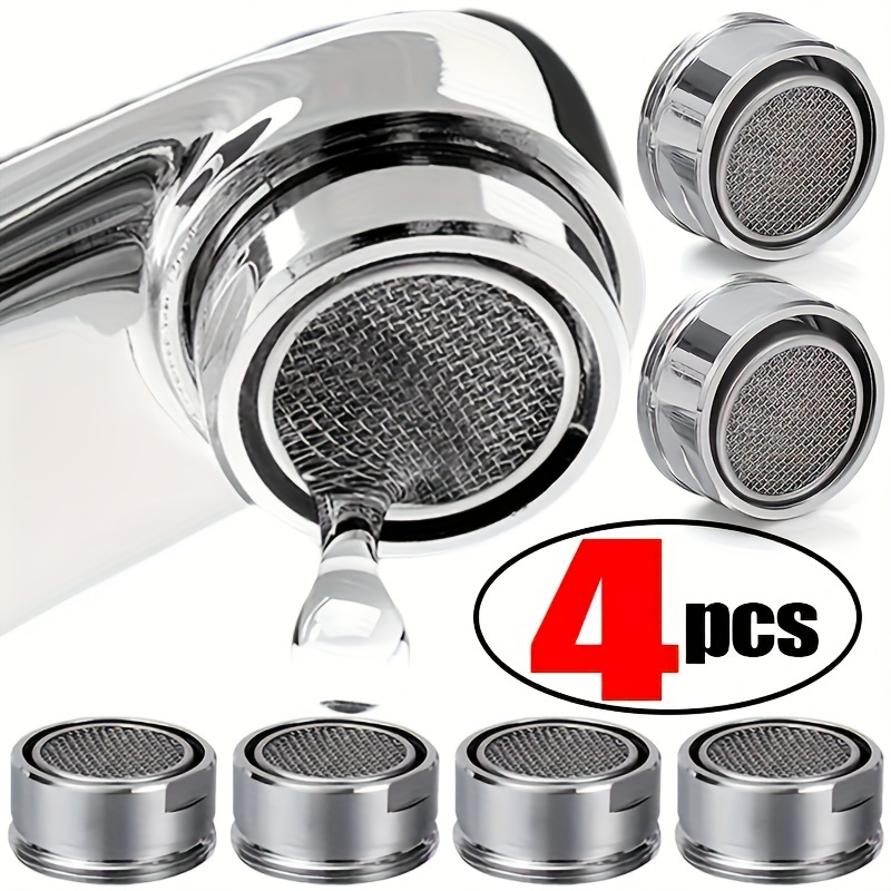 

4pcs Water Saving Tap Faucet Aerator, Splash-proof Filter Mesh Core, Replaceable Thread Mixed Nozzle, Kitchen Bathroom Faucet Bubbler