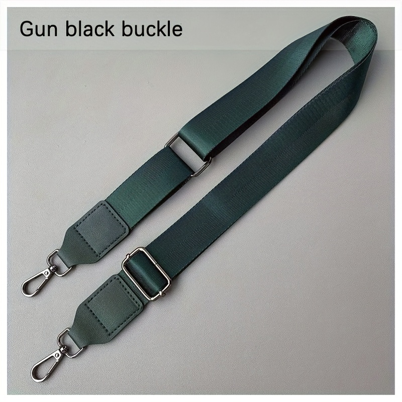 TEMU Dark Green Crossbody Bag With Extended Adjustable Shoulder Strap, 3.8cm Nylon Webbing, Diy Strap Accessory, Unisex, Suitable As A Replaceable