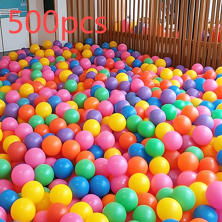 500pcs Ocean Balls, Crush-Proof Plastic Balls for Ball Pits, Tents, Playhouses, and Children's Toys - Ideal for Parties, Birthday Gifts, and Festivals for Boys and Girls