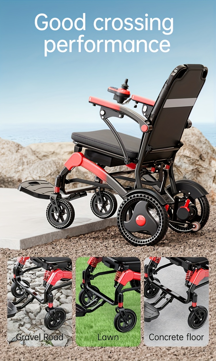faa   portable electric wheelchair 39 lb ultra lightweight foldable mobility scooter with 18 mile range 4 wheel absorbing design no   airplane friendly chair w charger toolkit for   seniors Product details 8