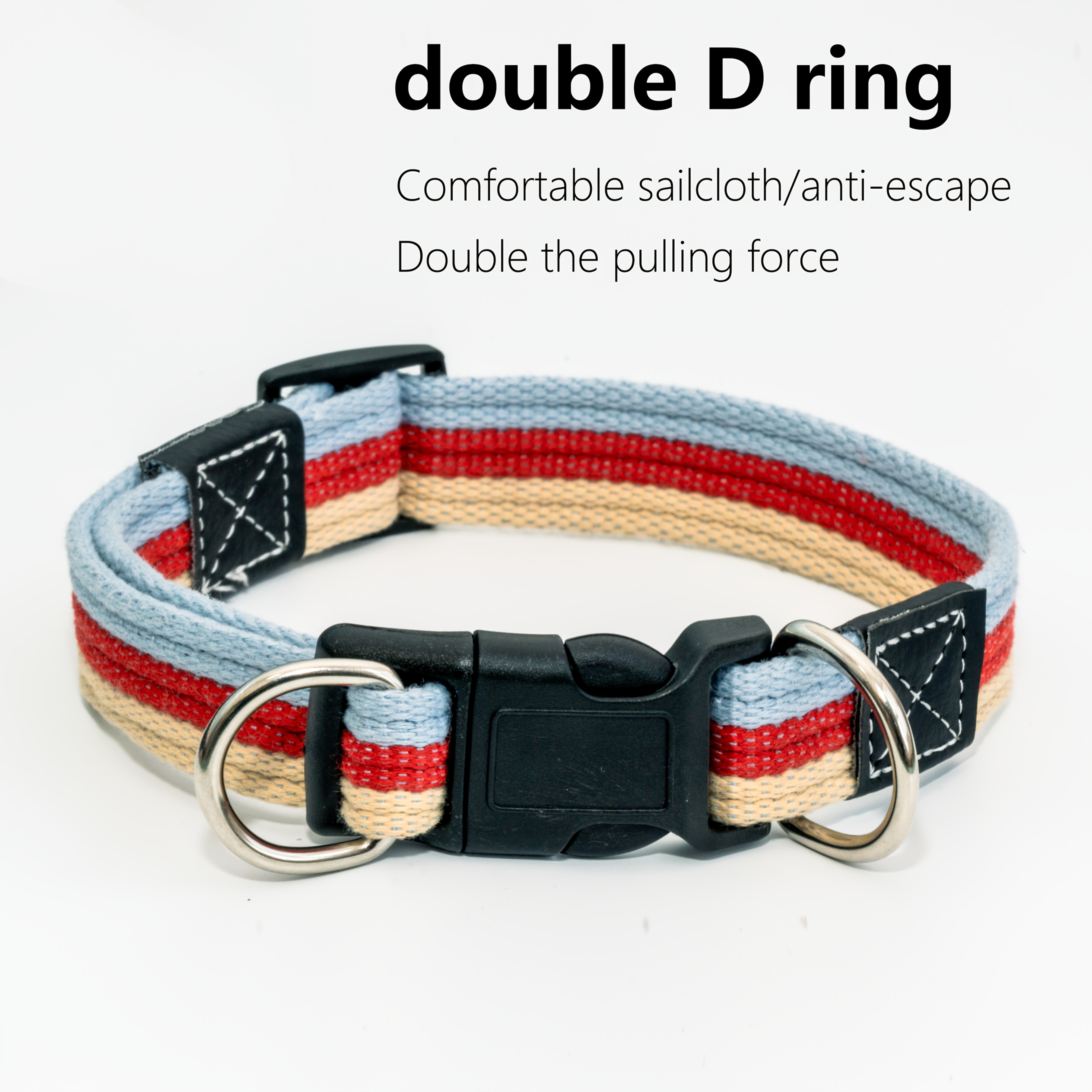 TEMU Collier pour chien en toile, couvre-collier robuste pour chiot, sangle, boucle à , boucle d'insertion, universel et ajustable pour chats et