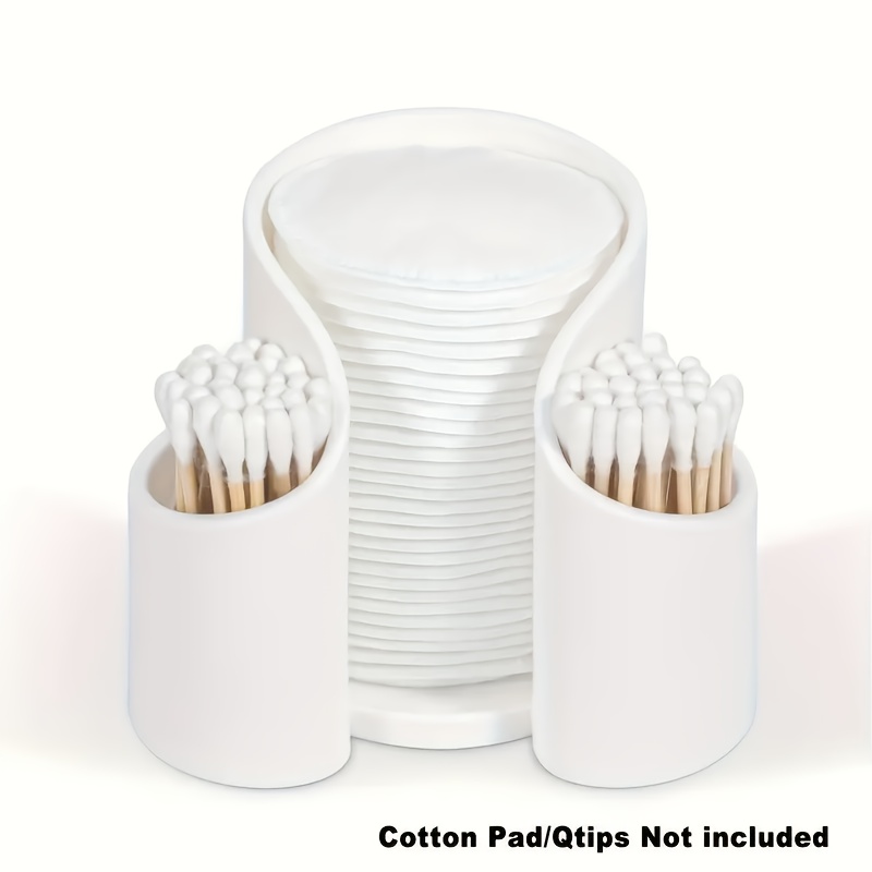 TEMU Pad Holder, Bathroom Cups Dental Floss Dispenser, Storage Organizer For Pad Paper Cup Floss, Bathroom Accessories Storage, Vanity Makeup
