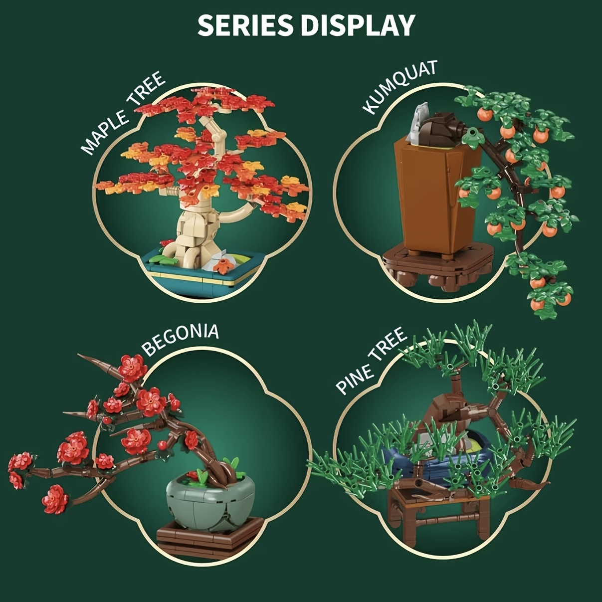 Fun Creative Bonsai Building Blocks Set